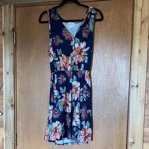 French Grey navy sleeveless dress